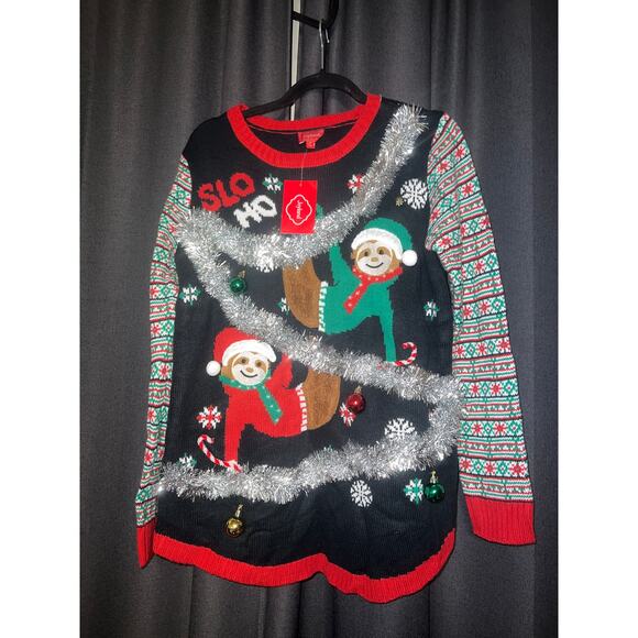 Ugly Christmas Sweater Xmas Size Medium Sloth NWT - Picture 1 of 3
